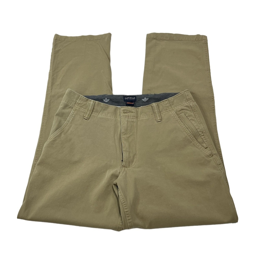 Dockers Men Pants sz 30x32 Khaki Straight Leg Casual